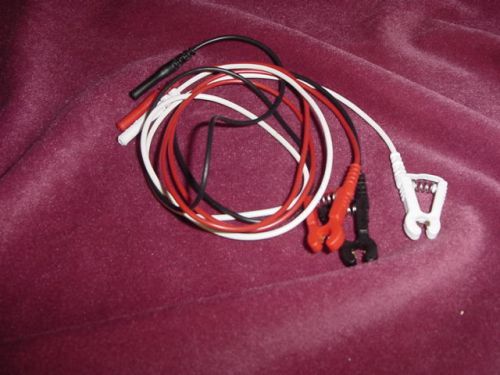 ECG EKG 3 LEAD PATIENT MONITOR CABLE LEADS WIRES BANANA SNAPS
