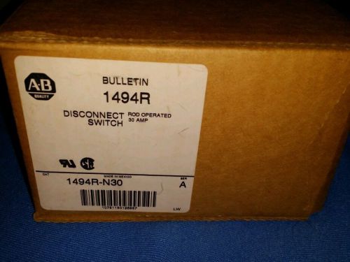 NEW Allen Bradley 1494R-N30 Rod Operated 30A Disconnect Switch Kit