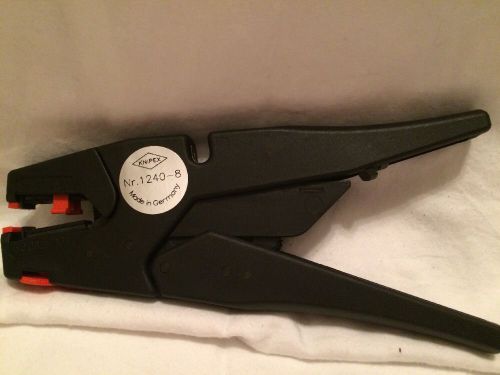 Nib knipex kn 1240-8 1240200 self adjusting insulation strippers - awg 7-32, 8&#034; for sale