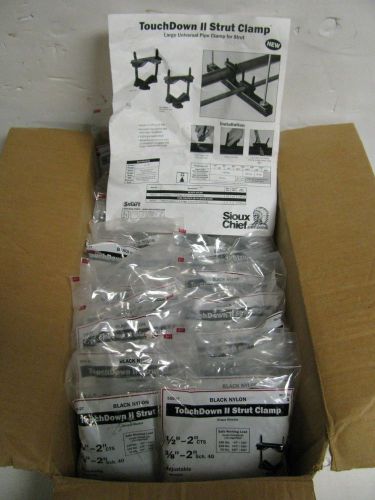 BOX OF 21 NEW SIOUX CHIEF TOUCHDOWN 2 UNIVERSAL PIPE CLAMP/1/2&#034;-2&#034;IPS 550-2T/NIP