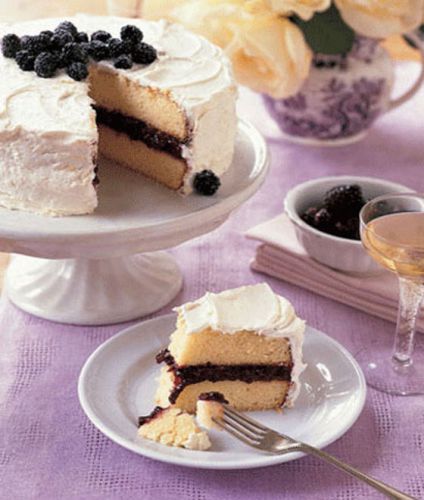 Nice Lemon Blackberry Cake Food Best Recipe