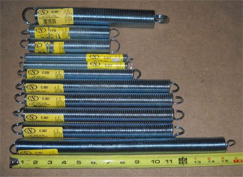 NEW EXTENSION SPRINGS! Lot of 11 Assorted Heavier Century Springs - Made in USA