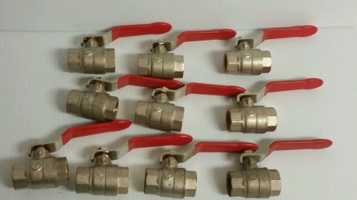 (10) 1/2&#034; inch .5  inch brass ball valve - 10pcs new for sale