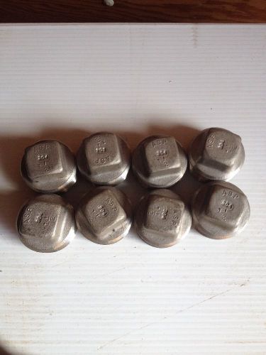 Lot Of 8 - ASP PLUG SQUARE HEAD 1 1/2&#034; SOLID FORGED 304 STAINLESS STEEL