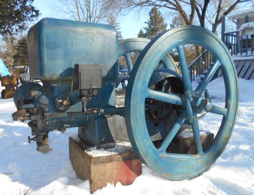 Great running 7hp nelson brothers jumbo impressive hit &amp; miss engine (see video) for sale