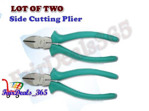 LOT OF2 -6 INCH SIDE CUTTING PLIERS HI-LEVERAGE LONG LIFE FOR CUTTING HARD &amp;SOFT