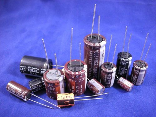 High-Voltage Radial Electrolytic - Kit, includes 12 different values