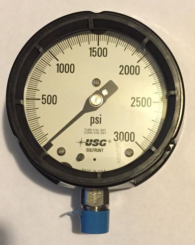 Ametek usg 3000 psi pressure guage/solfrunt® 4-1/2&#034; model 1981 for sale