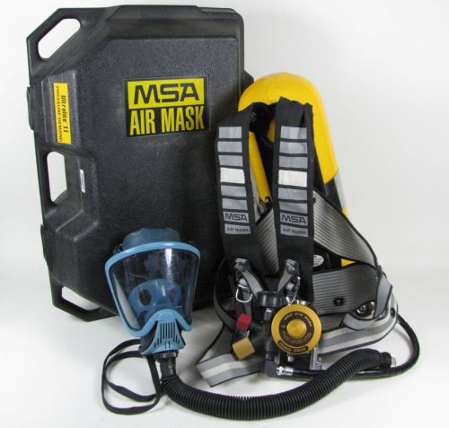 Msa ultralite ii air mask, pressure demand scba, regulator, tank, harness, case for sale