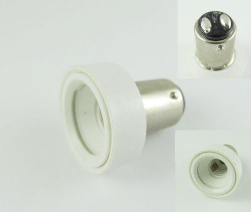 BA15D to E12 Socket Base LED Halogen CFL Light Bulb Lamp Adapter Converter Holde