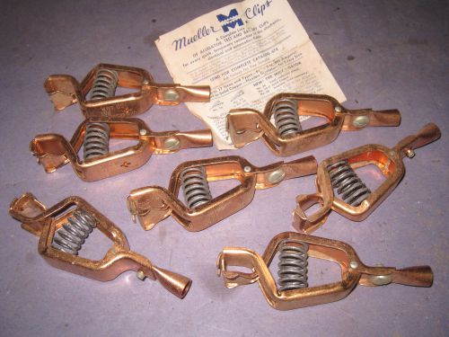 7 mueller solid copper alligator battery clip 21c  new nos   01q2 for sale