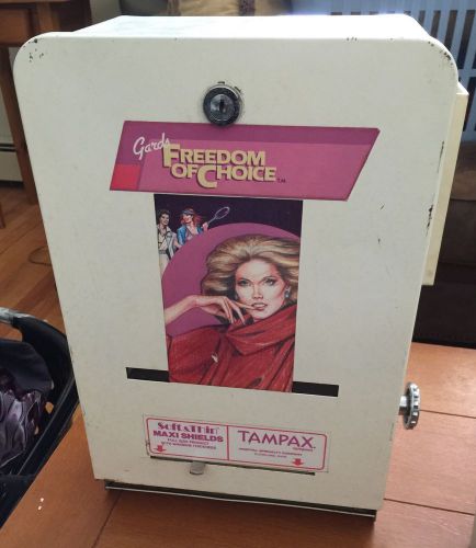 Vintage Gard Tampon Dispensor Vending Machine 25 Cents Rare Graffics