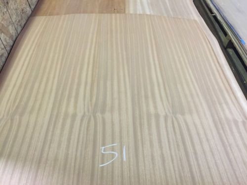 Wood Veneer Striped Sapele 48x48 1 Piece Total 10Mil Paper Backed - CHEN 51-52
