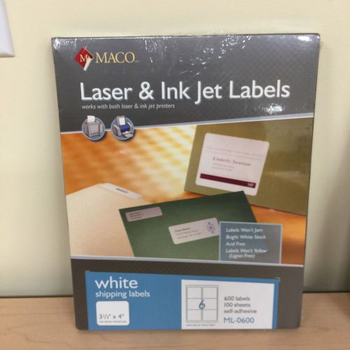 Maco Laser and Ink jet labels 3 1/3&#039;&#039; x 4&#039;&#039;