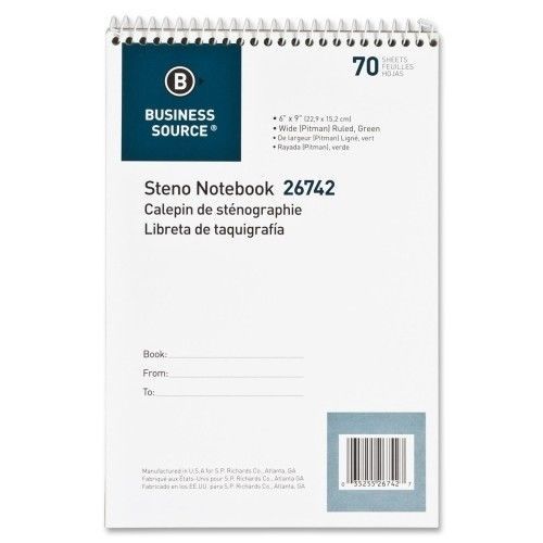 Business Source 70 Sheet Steno Ruled Notebook Set of 4