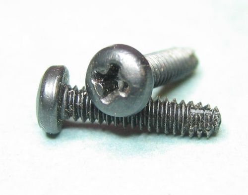 250 - pieces black oxide steel 4-40 x 7/16&#034; phillips pan head machine screws for sale