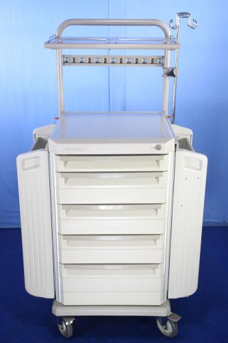 Metro starsys butterfly medical crash cart supply cart with key and warranty for sale