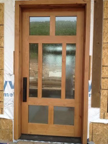 SOLID WOOD CUSTOM 42&#034; X 96&#034; CONTEMPORY FRONT GLASS ENTRY DOOR