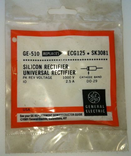 GE-510 Silicon Rectifier Universal Rectifier - New Old Stock