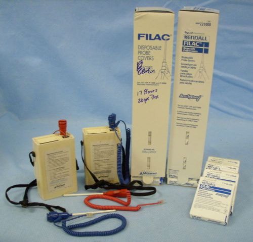 2 Sherwood Filac model F-1500 Electronic Thermometer, Probes and Probe Covers