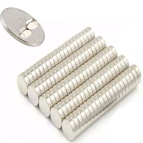 100pcs N35 5mmx1mm Rare Earth Neodymium Super Strong Round Disc Magnets Silver