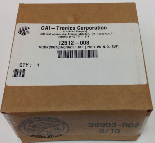 GAI-TRONICS HOOKSWITCH/CRADLE KIT 12512-008 NIB
