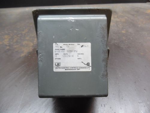UNITED ELECTRIC CONTROLS PRESSURE SWITCH, TYPE: J402, MODEL: 156, 0/100 PSI, NEW
