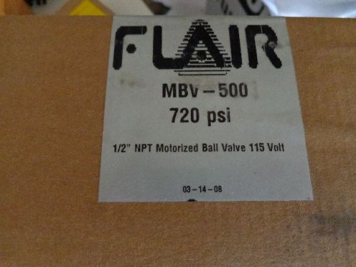 NEW FLAIR MBV-500  1/2&#034; NPT 720PSI MOTORIZED BALL VALVE