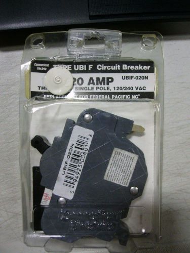 Connecticut Electric UBIF-020N 1-Pole 20-Amp Thin Replacement Circuit Breaker