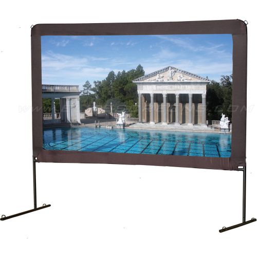 Brand new Elite Yardmaster Series Projection screen with legs. Model: OMS120H