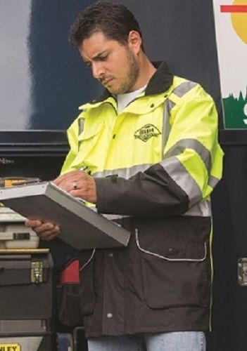 6 In 1 Black Bottom Hi Viz Safety Jacket