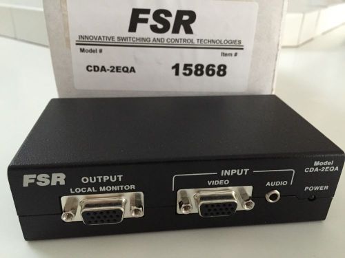 FSR CDA-2EQA Distribution Amp VGA 1in/2out with EQ and Audio XCaseProAudio