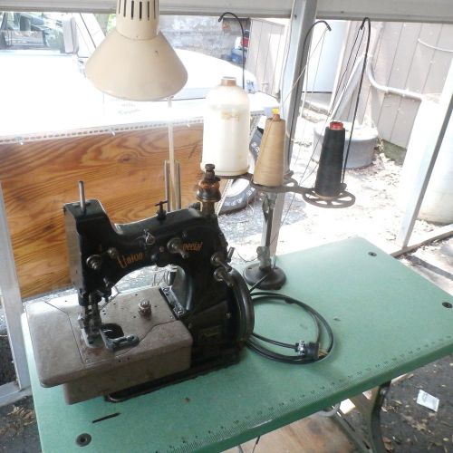 Union Special 81200 Carpet Serger with Table, Used. Operational.