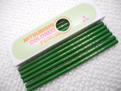 12pcs MITSUBISHI Colors Pencil 880 Green NO.(Japan)