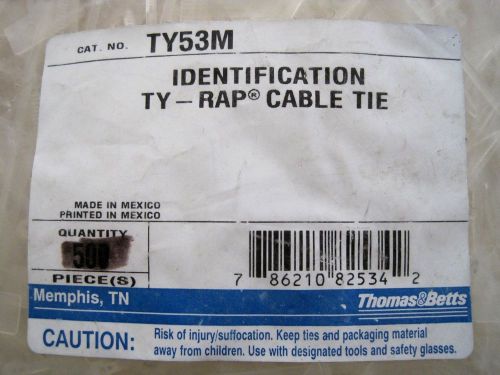 TYRAP TY53M Cable Tie, 4 In, Natural, PK 500