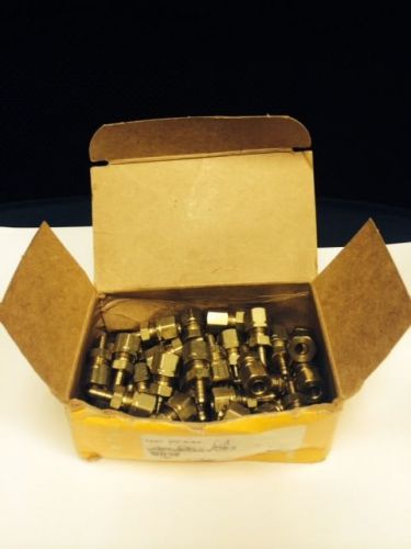 Box of 45 - 1/4 x 1/4 compression adapters b-137 for sale