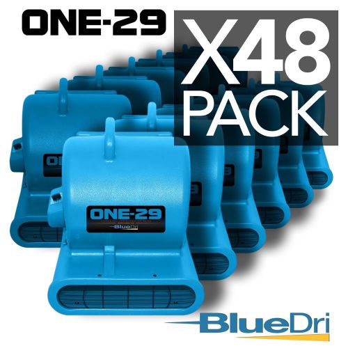 48 Pack BlueDri® ONE-29 Air Mover Carpet Dryer Blower Fan High CFM Low Amp BLUE
