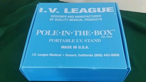 I.V. League Pole In The Box 4 leg brushed aluminum set (810) Portable IV Stand