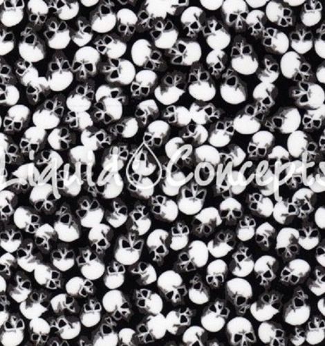16.1 Sq Ft of Liquid Concepts Small White/Black Skulls Hydrogrpahic Film