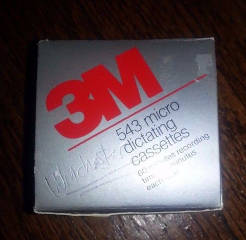 3M Micro Dictating Cassettes Tapes 543, Box of 5, 60 Minutes Data Storage