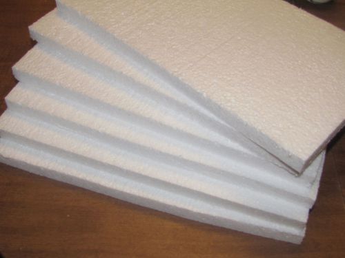 Expanded Polystyrene Styro foam Boards 6 Sheets - Ship Box Insulation Art Craft