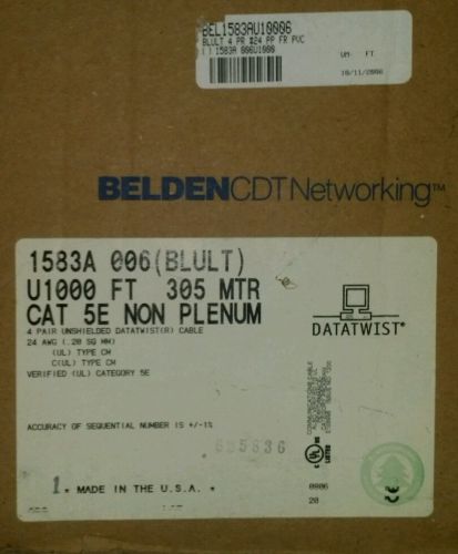 Belden 1583A Cat5E Non Plenum 1000 ft.