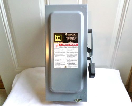 Square D General Duty Safety Switch D222N 60A 240VAC Fusible Class 3130 New!