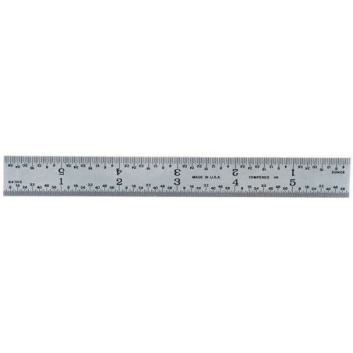 BROWN &amp; SHARPE 599-314-605 Rigid Steel Rule-Size:6&#034; 3 PK