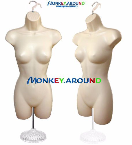 1 female mannequin flesh body form clothing display women dress +1 stand +1 hook for sale