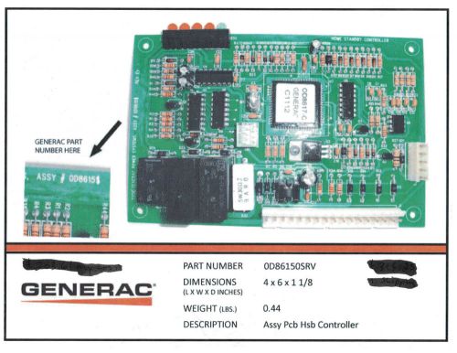 NIB Generac 0D86150SRV Generator Control Board/Panel 15kw,12kw,7kw