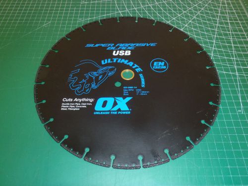 OX OX-USB-14 Diamond Saw Blade, 14&#034;, Super Abrasive, EN 13236, Ultimate !85A!