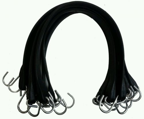 6 bungees/ Heavy Duty 21&#034; inch Natural Rubber Bungee