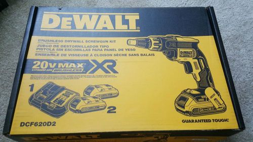 DEWALT 20V Max XR Cordless Li-Ion Brushless Drywall Screwgun Kit DCF620D2 NEW