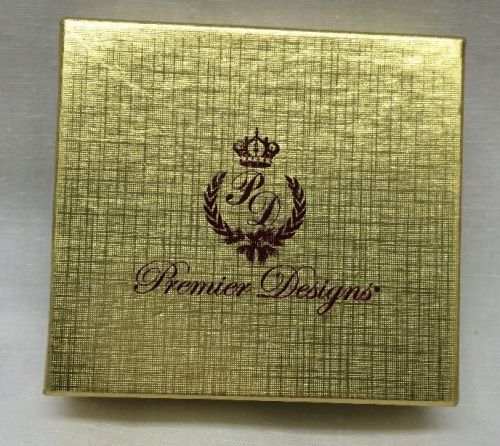 Lot of 9 Premier Designs Gold Jewelry Boxes. Empty